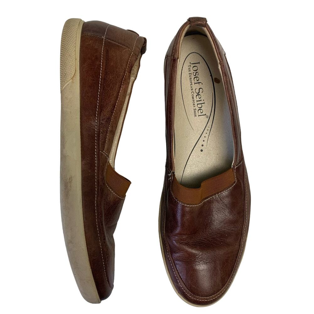 Josef Seibel Women’s Ciara 11 Brown Leather Loafers EU Size 40